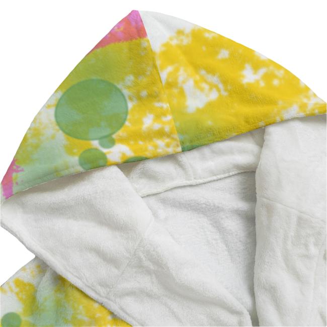 Preview: Bunter Bademantel Tyson aus Flanell – flauschig & farbenfroh, Größen S–2XL